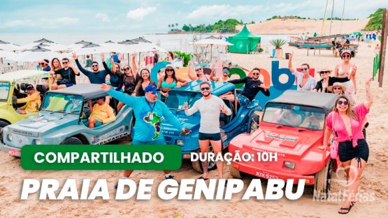 Praia de Genipabu com p&ocirc;r do sol no Rio Potengi